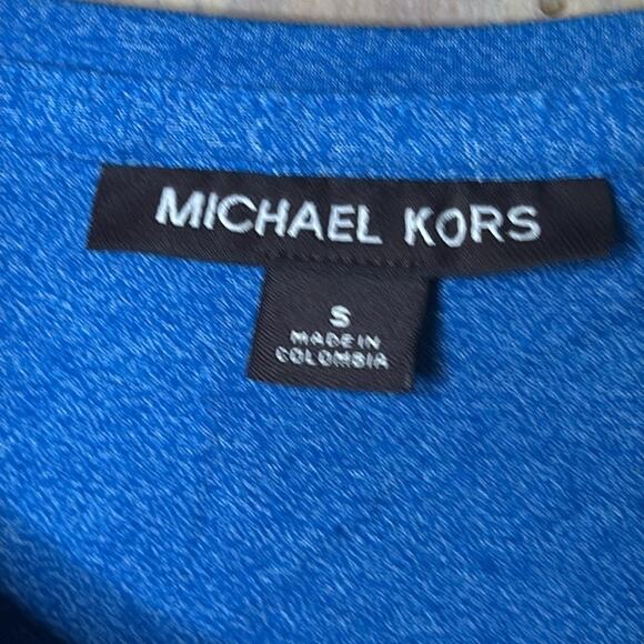 NWT Michael Kors Mens Blue Logo Short Sleeved T-Shirt Size Small - Picture 4 of 5